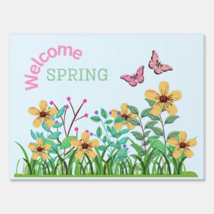 WELCOME SPRING SIGN