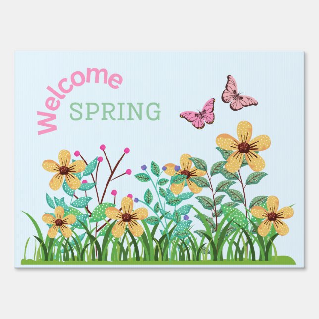 WELCOME SPRING SIGN (Front)