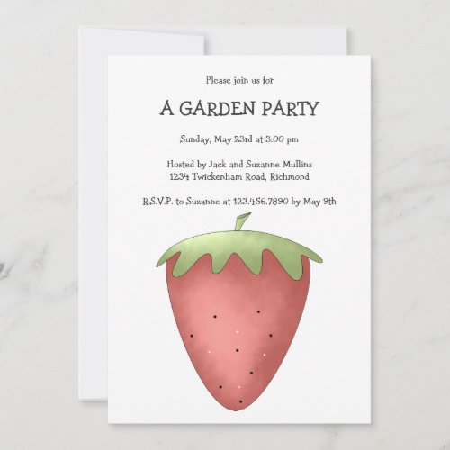 Welcome Spring · Strawberry Invitation