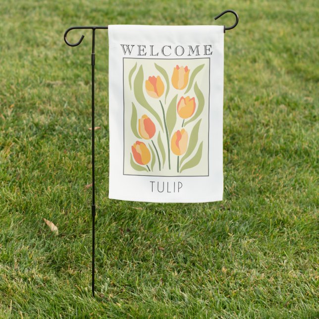 WELCOME  Spring Tulips Garden Flag (In SItu)