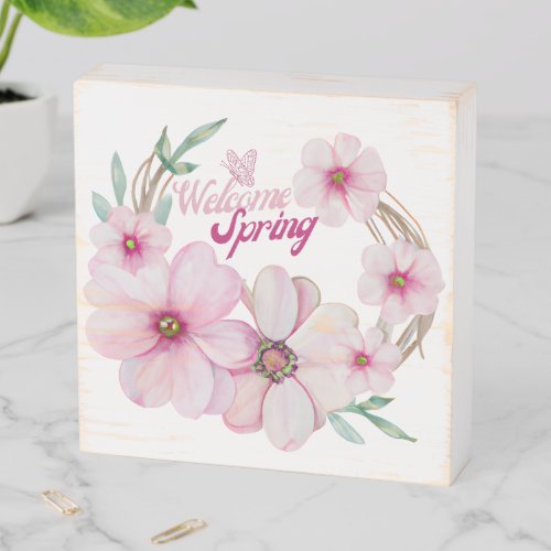 Welcome Spring Wooden Sign