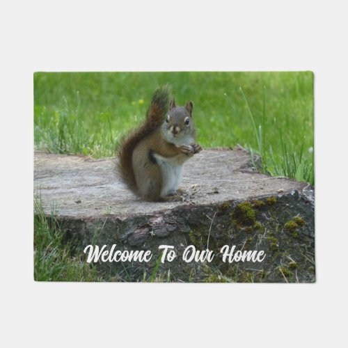 Welcome Squirrel Door Mat