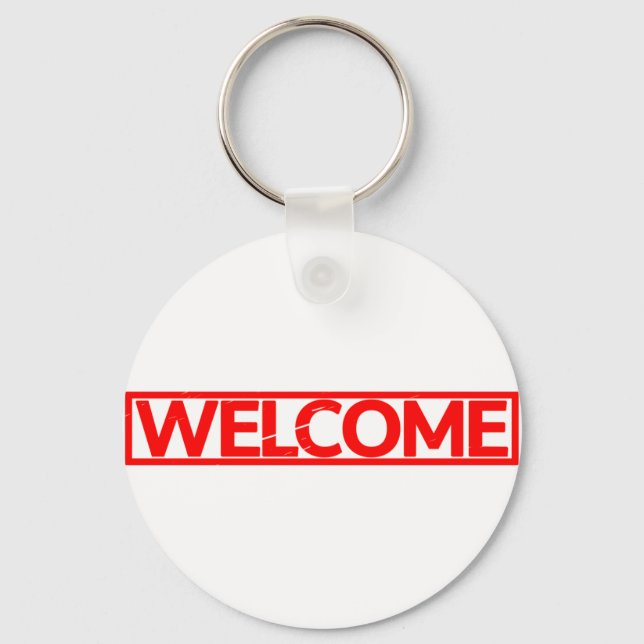 Welcome Stamp Keychain (Front)