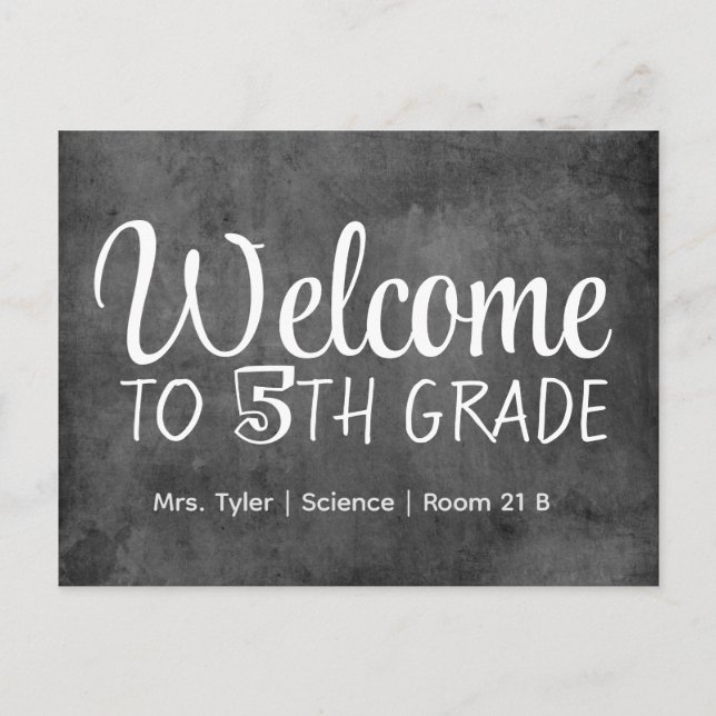 Welcome Student First Day of School Personalized   Postcard (Front)
