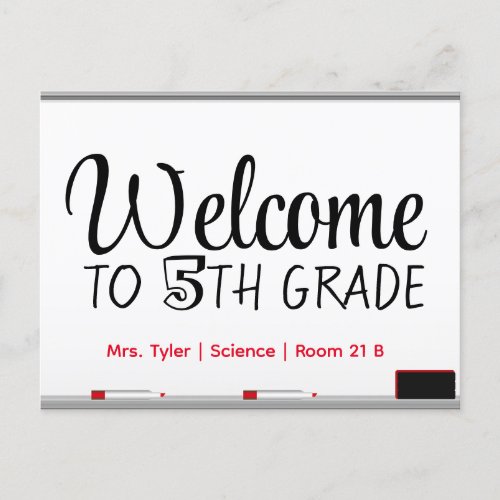 Welcome Student First Day of School Personalized   Postcard