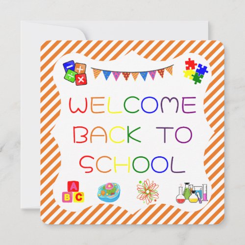 Welcome Students Back to School Card