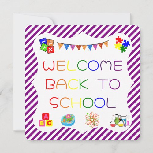 Welcome Students Back to School Card