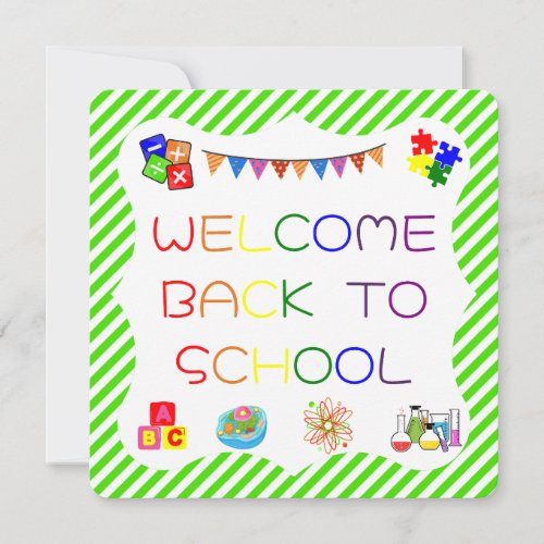 Welcome Students Back to School Card