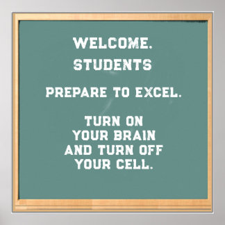 Welcome Students Poster