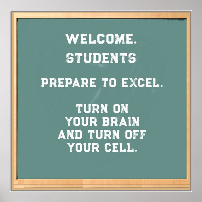 Welcome Students Poster (Front)