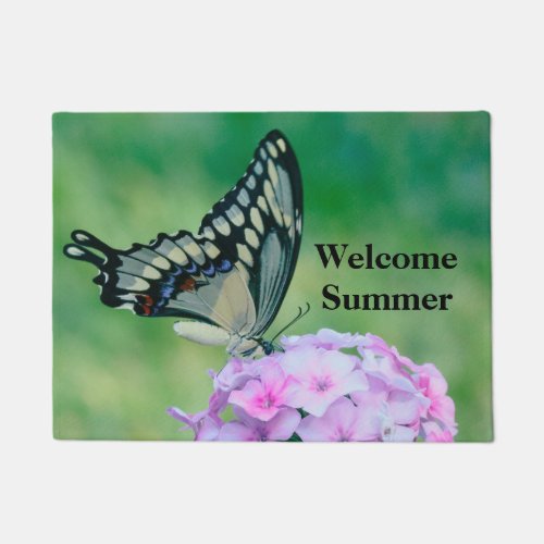 Welcome Summer Butterfly Door Mat