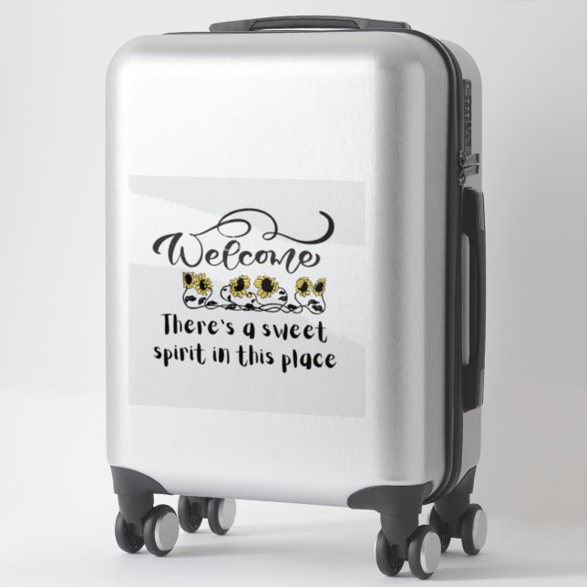 Welcome Sunflower Sticker (Suitcase)