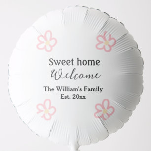 Welcome sweet home add family name year Est. Text Balloon