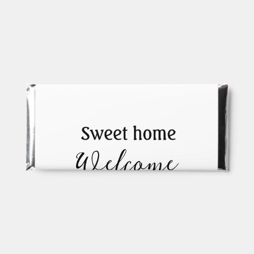 Welcome sweet home add family name year Est Text  Hershey Bar Favors