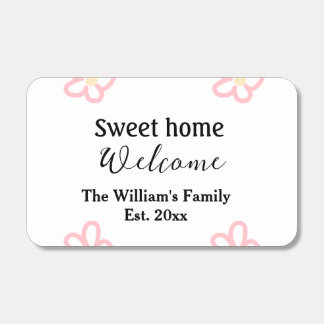 Welcome sweet home add family name year Est. Text Matchboxes