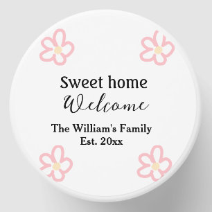 Welcome sweet home add family name year Est. Text Mini Candle Favors