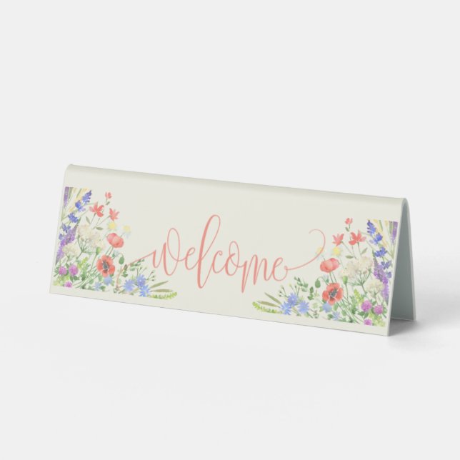 Welcome Table Tent Sign (Front)