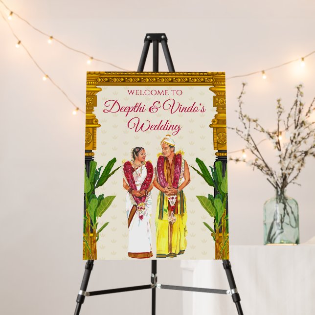 Welcome Tamil Wedding signs Kalyanam welcome sign (In Situ (Stand))