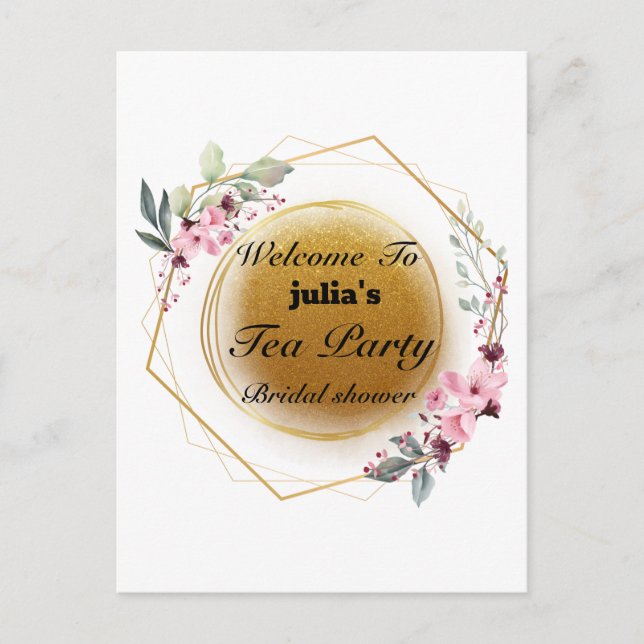 welcome tea party card (Front)