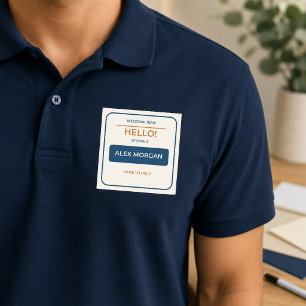Welcome Team Church Volunteer Name Badge Square Sticker