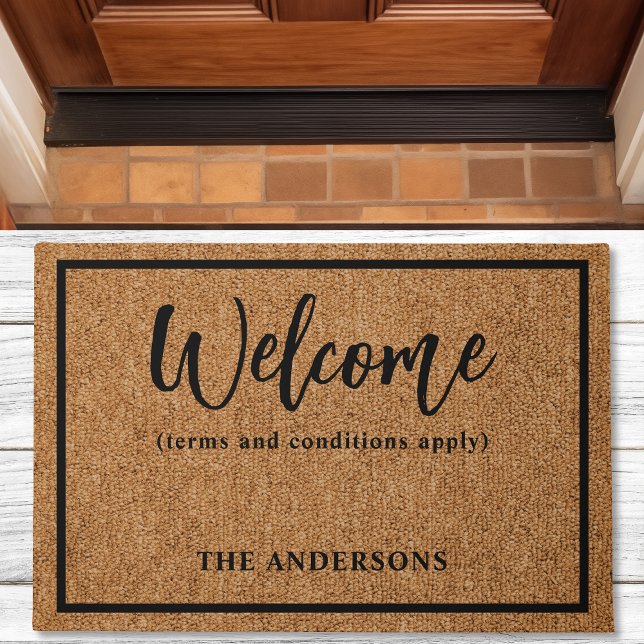 Welcome Terms And Conditions Apply Funny Doormat (Creator Uploaded)
