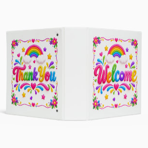 Welcome Thank you 3 Ring Binder