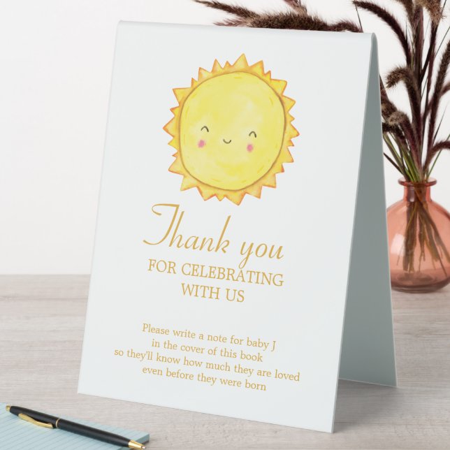 Welcome / Thank You Guest book Sign Sun Shower (In SItu (Table))