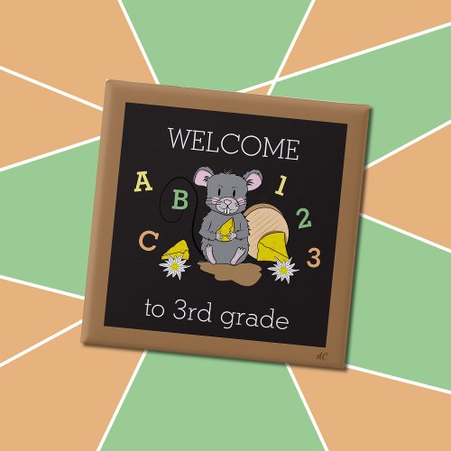 Welcome the 3rd grade  1st day of school button