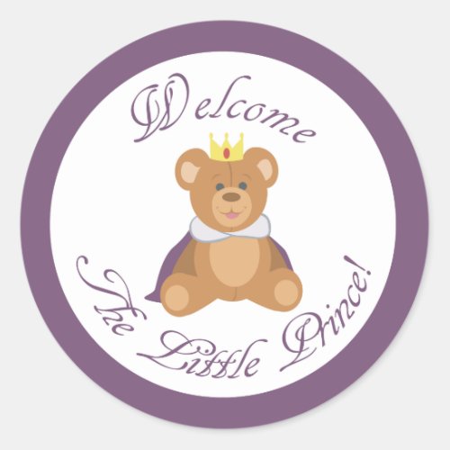 Welcome The Little Prince Classic Round Sticker