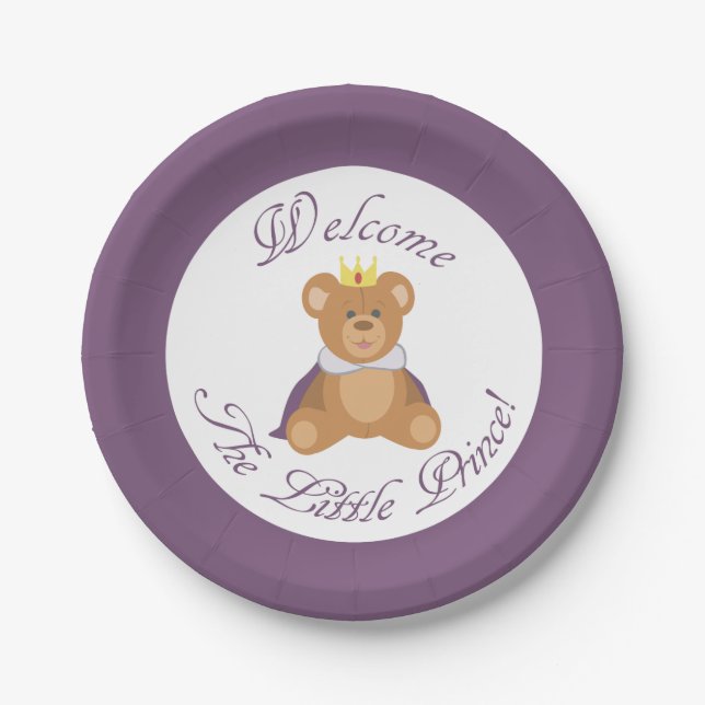 Welcome The Little Prince Paper Plates (Front)