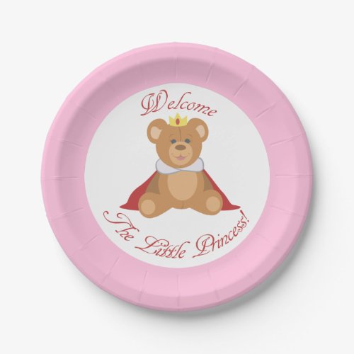 Welcome The Little Princess Paper Plates