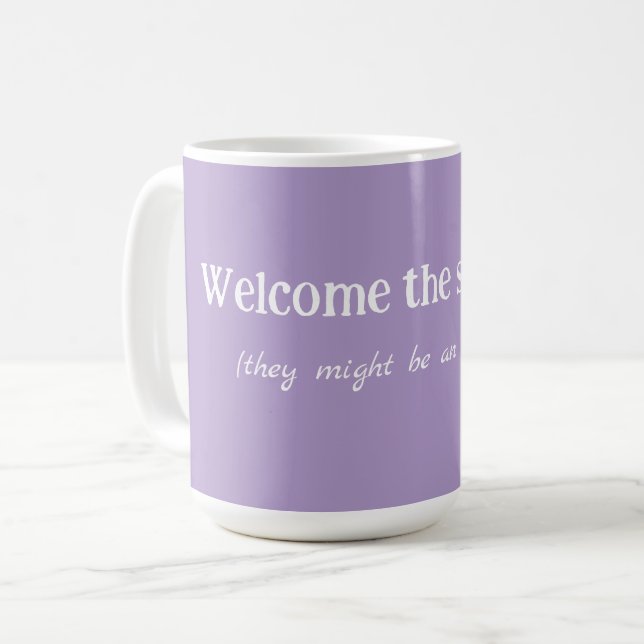 Welcome the Stranger Coffee Mug (Front Left)