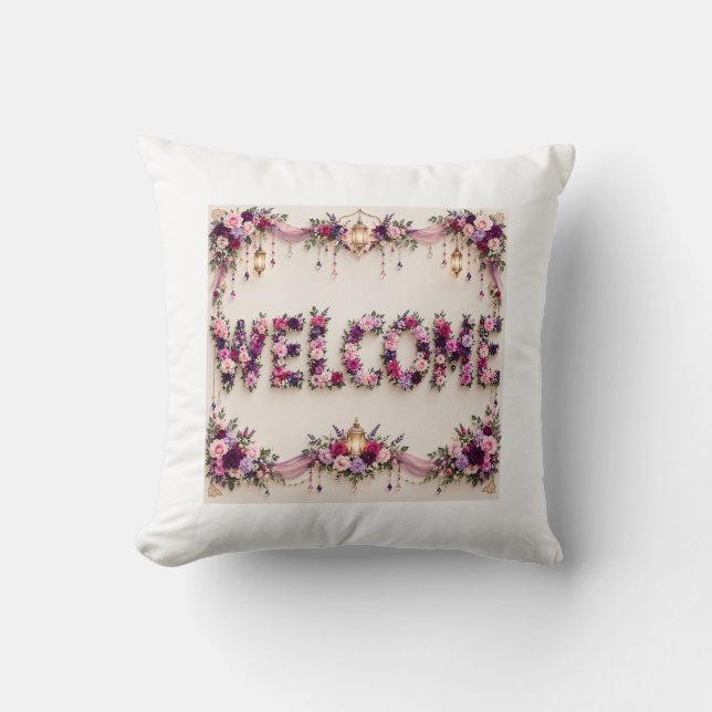 Welcome  throw pillow (Front)