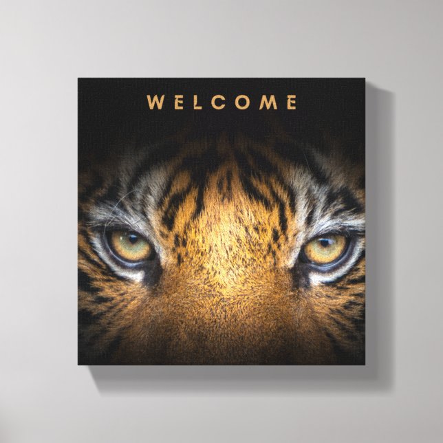 Welcome Tiger face canvas print (Front)