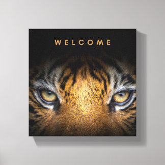 Welcome Tiger face canvas  Print