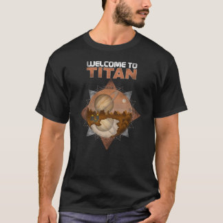 Welcome Titan Retro Space Art Sci Fi T-Shirt