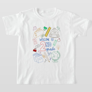 Welcome to 2nd Grade Shirt Doodle Back to School