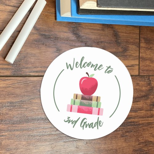 Welcome to 3rd Grade Apple Books Round Stickers
