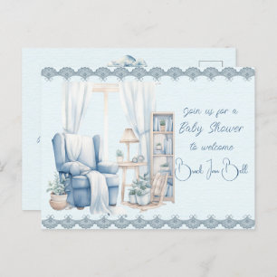 Welcome to a Baby Boy Shower Invitation Postcard