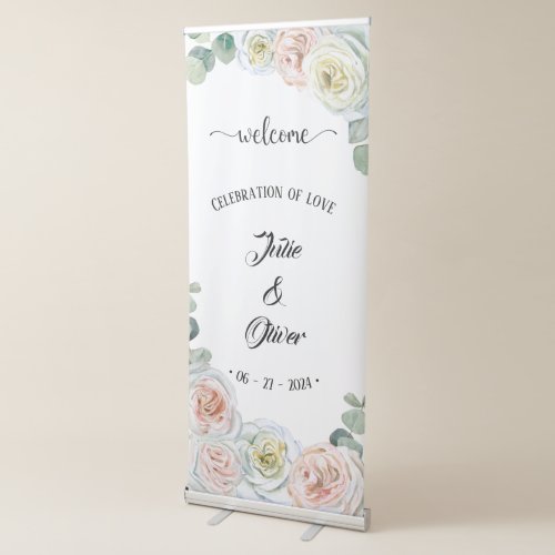Welcome to a Celebratoin of love Retractable Banner