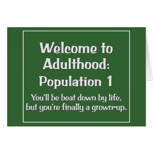 Welcome to Adulthood Stationery Note Card | Zazzle