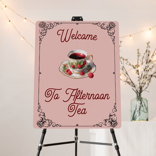 Welcome to Afternoon Tea Sign (In Situ (Stand))