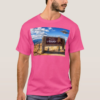 Welcome To  Alaska - America'S Ufo Vacation Spot F T-Shirt
