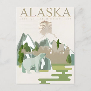 Welcome to ALASKA state of america Postcard