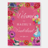 Welcome To Alice In Wonderland Vibrant Florals Foam Board (Front)
