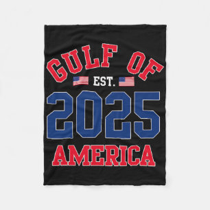 Welcome To America Gulf Est 2025 Usa American Flag Fleece Blanket