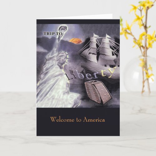 Welcome to America Liberty Citizenship custom Card