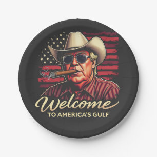 Welcome to America's Gulf Funny Trump America  Paper Plates