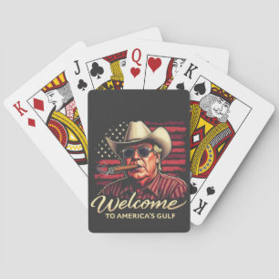 Welcome to America's Gulf Funny Trump America  Poker Cards