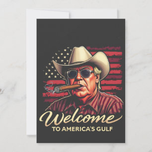 Welcome to America's Gulf Funny Trump America  Thank You Card
